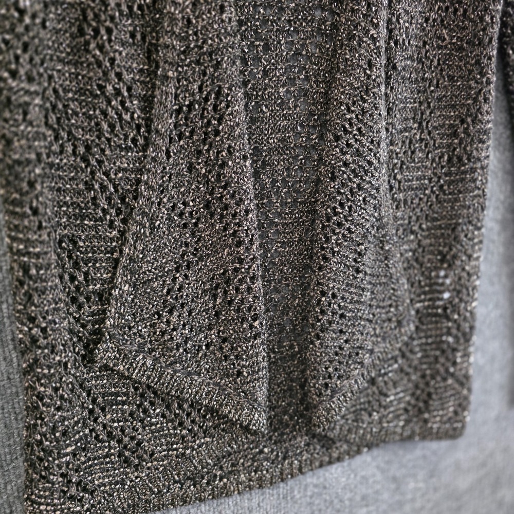 Eileen Fisher Cardigqn Sweater PS Brown Green Linen Open Front Long Sleeve Drape - Picture 5 of 8
